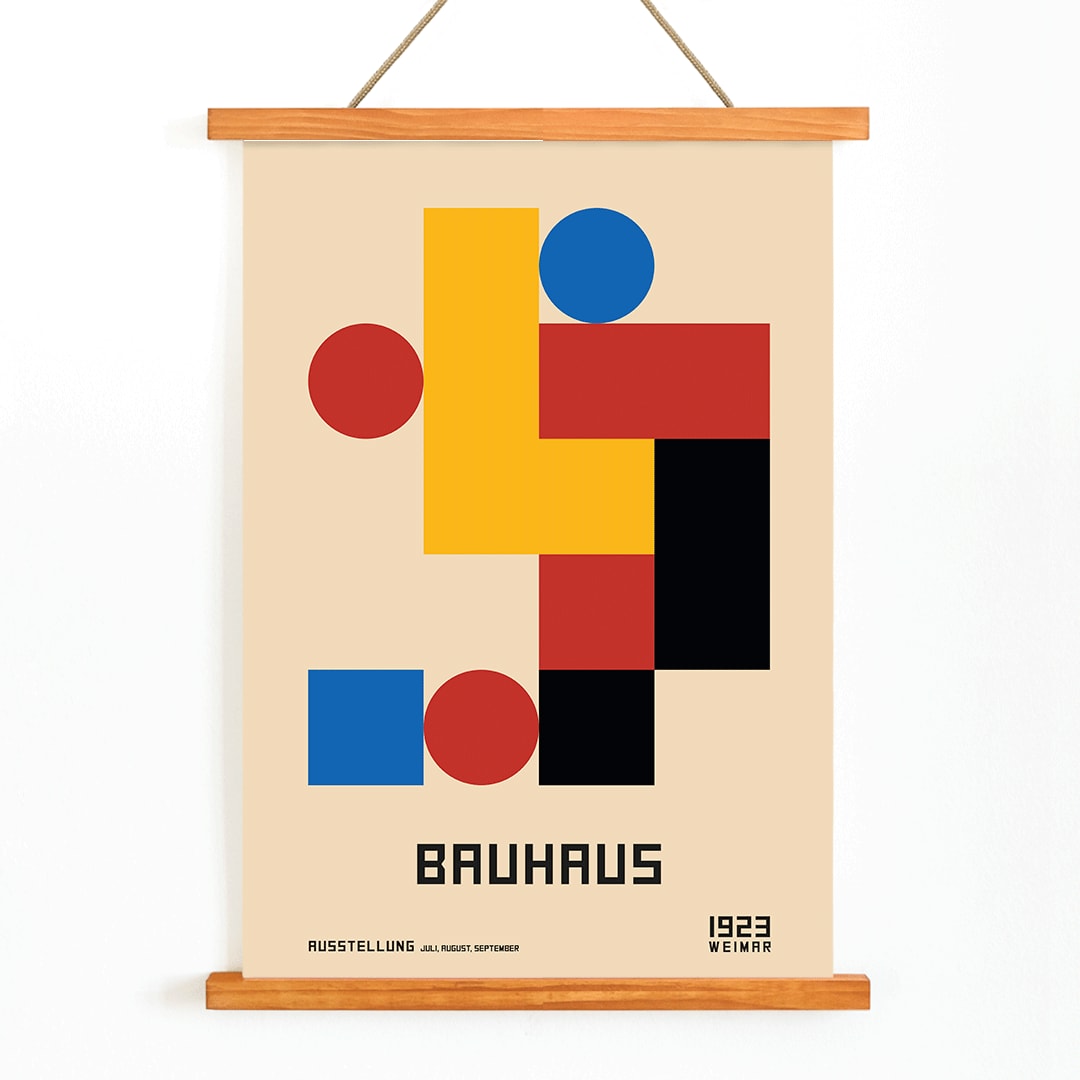 , with wooden magnetic frame on white background