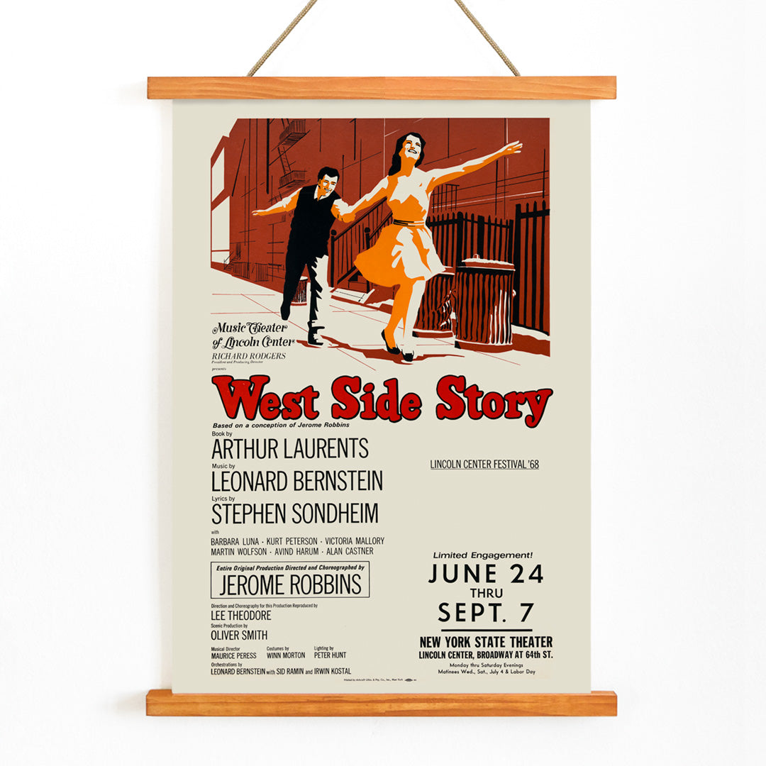 , with wooden magnetic frame on white background