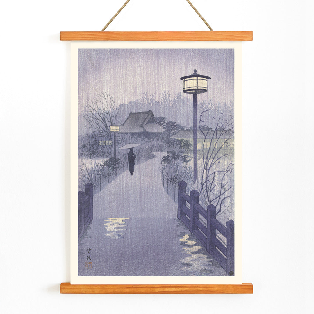 , with wooden magnetic frame on white background