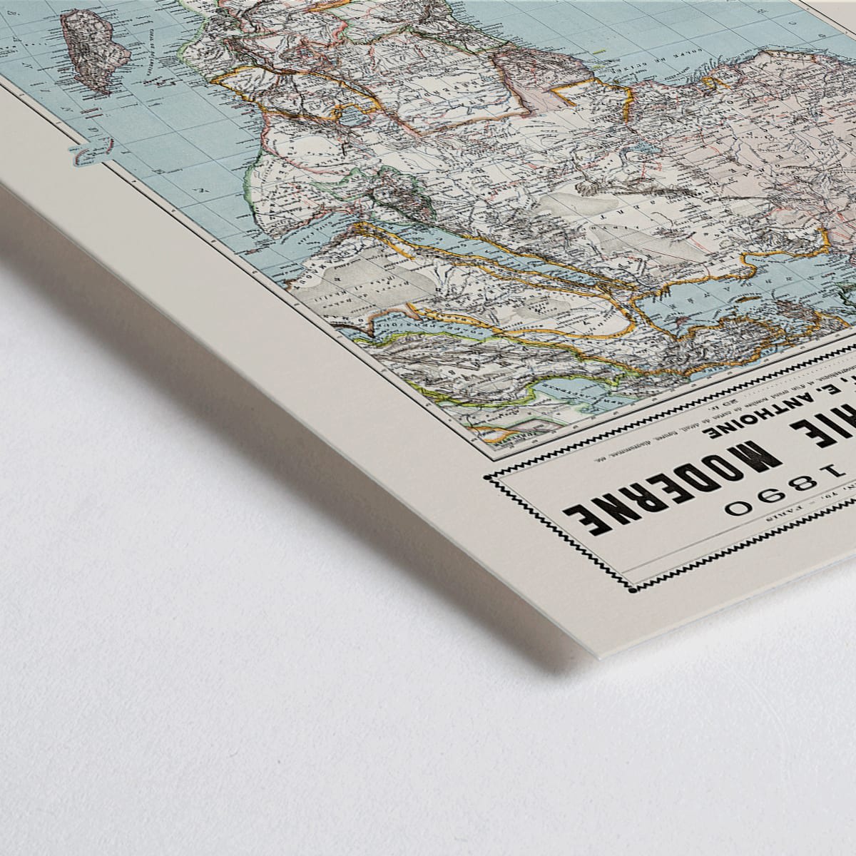 Closeup detail of Detailed map of Africa with geographical features by F Schrader F Prudent E Anthoine from Atlas de geographie moderne