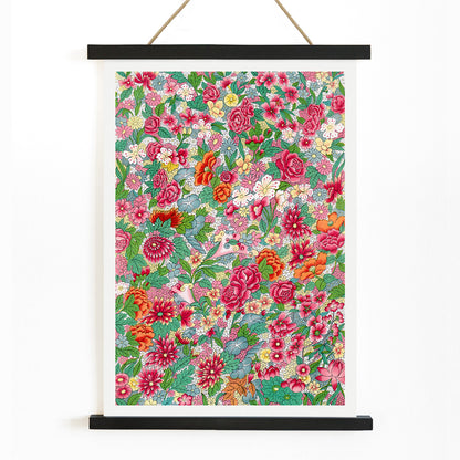 , with wooden magnetic frame on white background