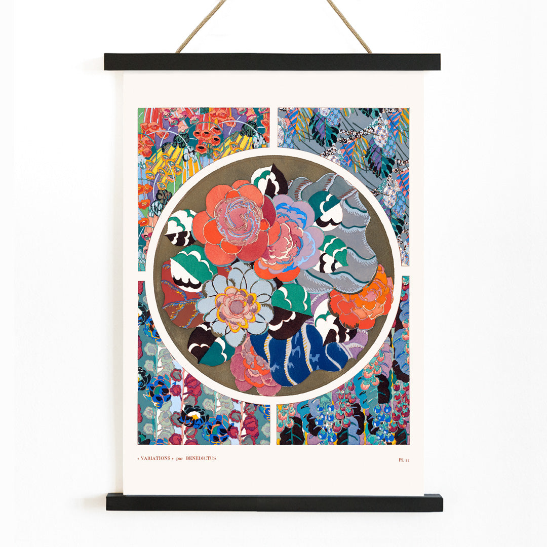 , with wooden magnetic frame on white background