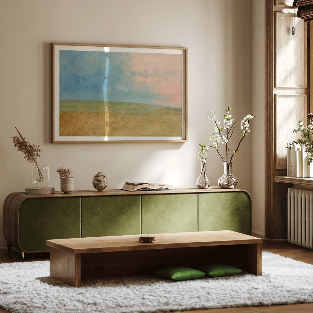 , framed and displayed in home decor