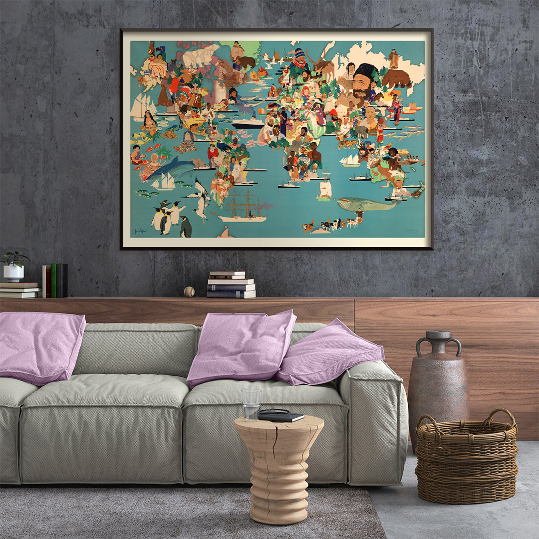 , framed and displayed in home decor