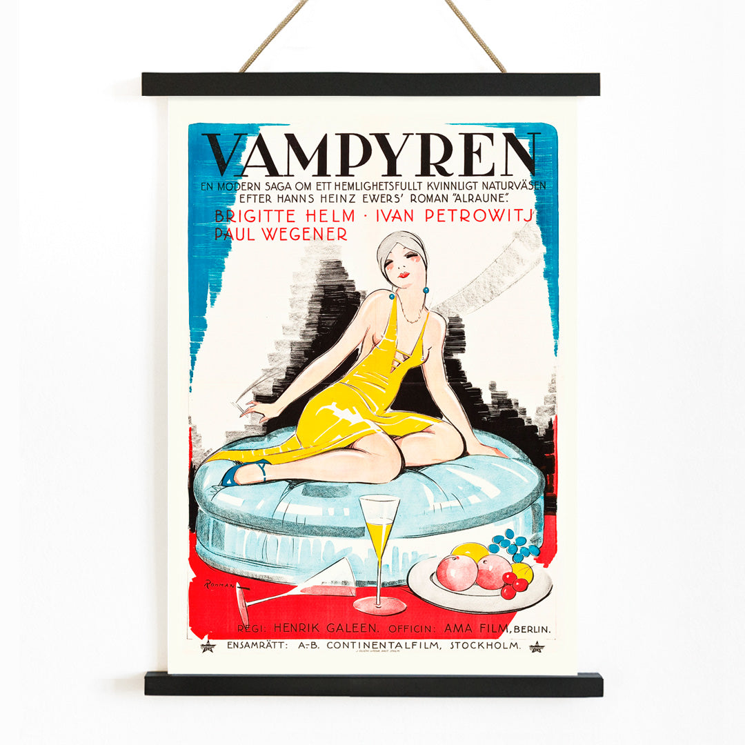 , with wooden magnetic frame on white background